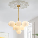 Eloria Modern Metal Glass Chandelier - Lamp Copper