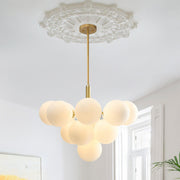 Eloria Modern Metal Glass Chandelier - Lamp Copper