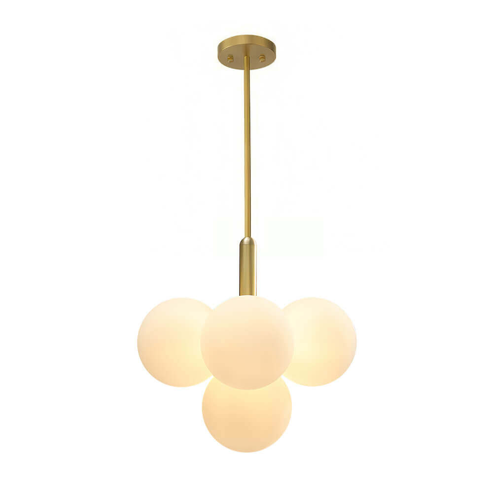 Eloria Modern Metal Glass Chandelier - Lamp Copper