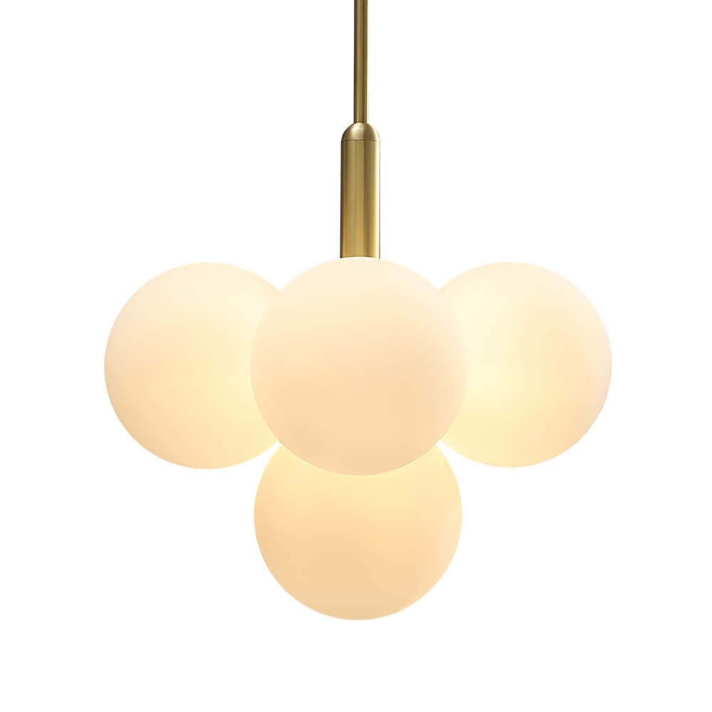 Eloria Modern Metal Glass Chandelier - Lamp Copper