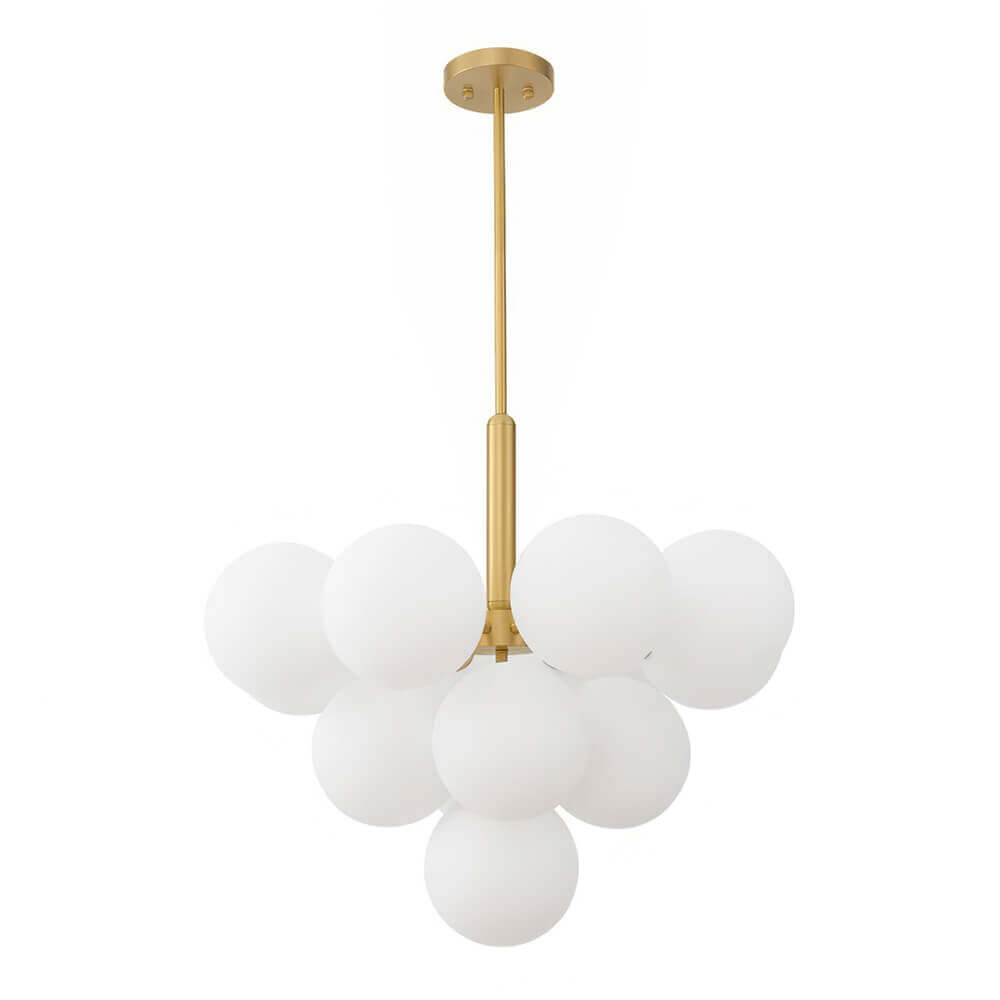 Eloria Modern Metal Glass Chandelier - Lamp Copper