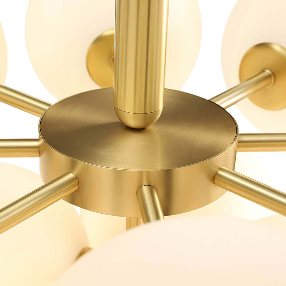 Eloria Modern Metal Glass Chandelier - Lamp Copper