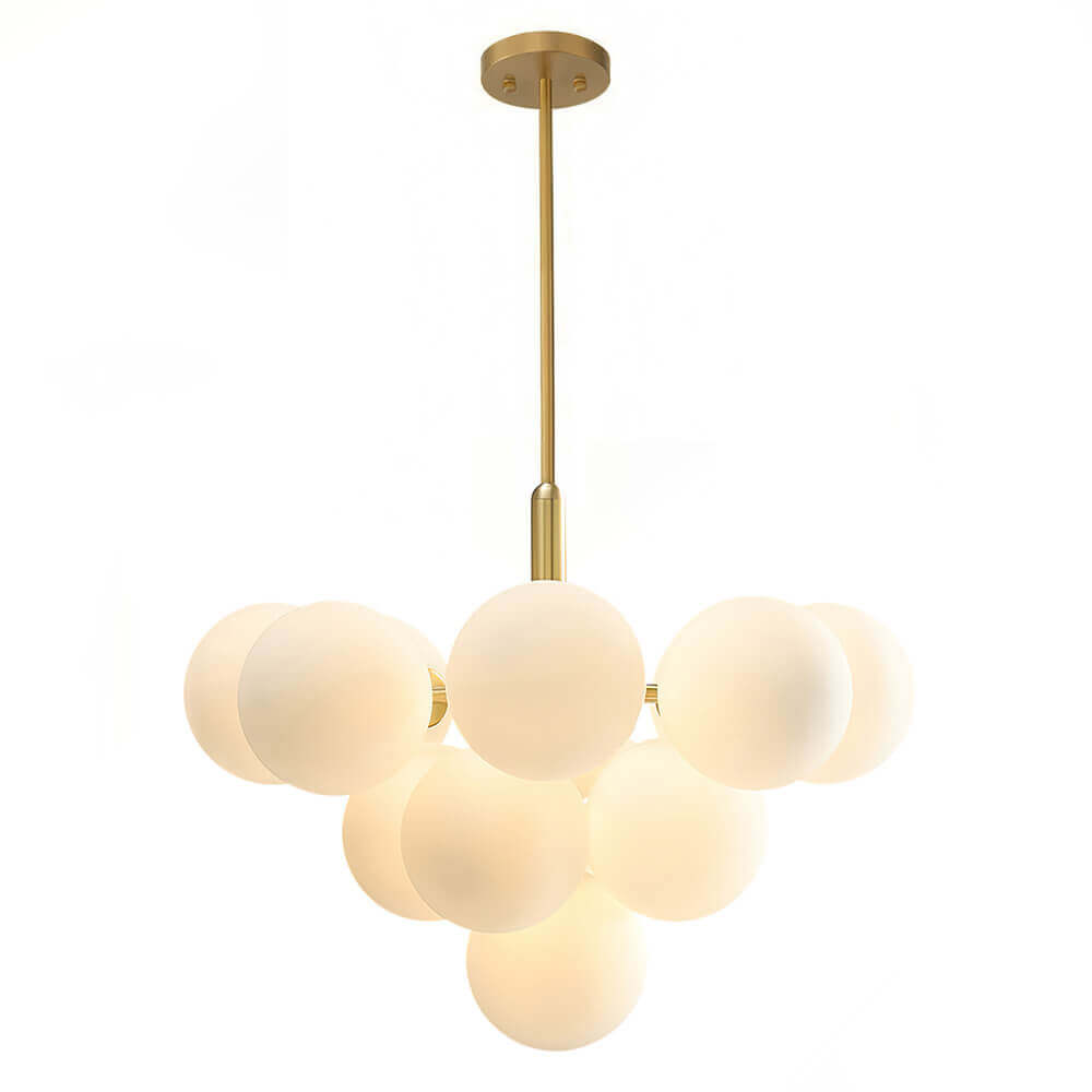 Eloria Modern Metal Glass Chandelier - Lamp Copper