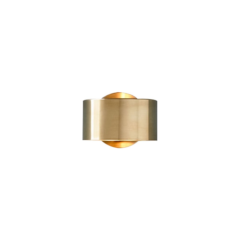 Zorunix Minimalist Brass Drum Metal Wall Light - Lamp Copper