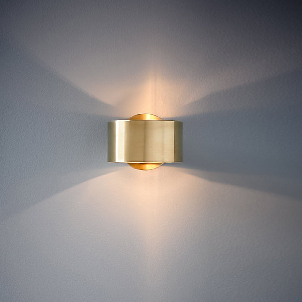Zorunix Minimalist Brass Drum Metal Wall Light - Lamp Copper
