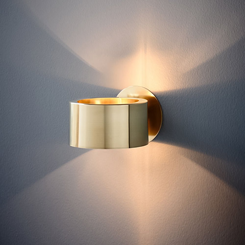 Zorunix Minimalist Brass Drum Metal Wall Light - Lamp Copper