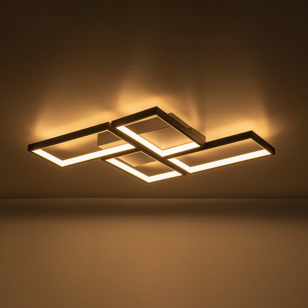 Caelan Minimalist LED Metal Semi Flush Mount Ceiling Light - Lamp Copper