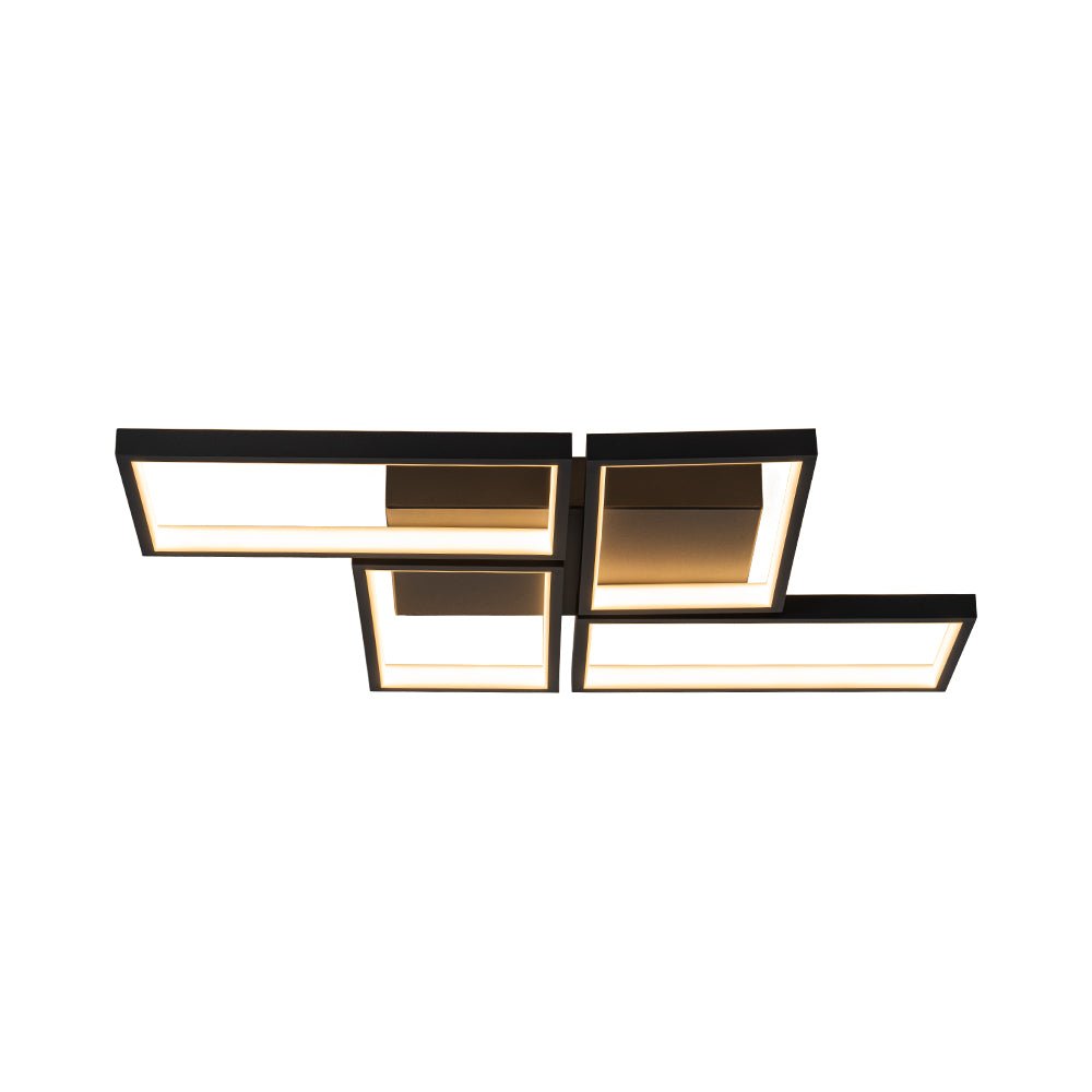 Caelan Minimalist LED Metal Semi Flush Mount Ceiling Light - Lamp Copper
