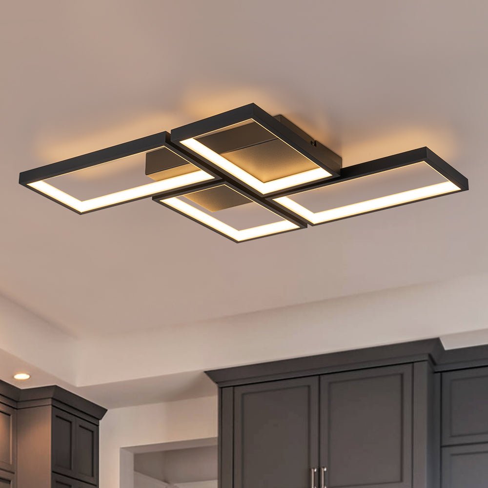 Caelan Minimalist LED Metal Semi Flush Mount Ceiling Light - Lamp Copper