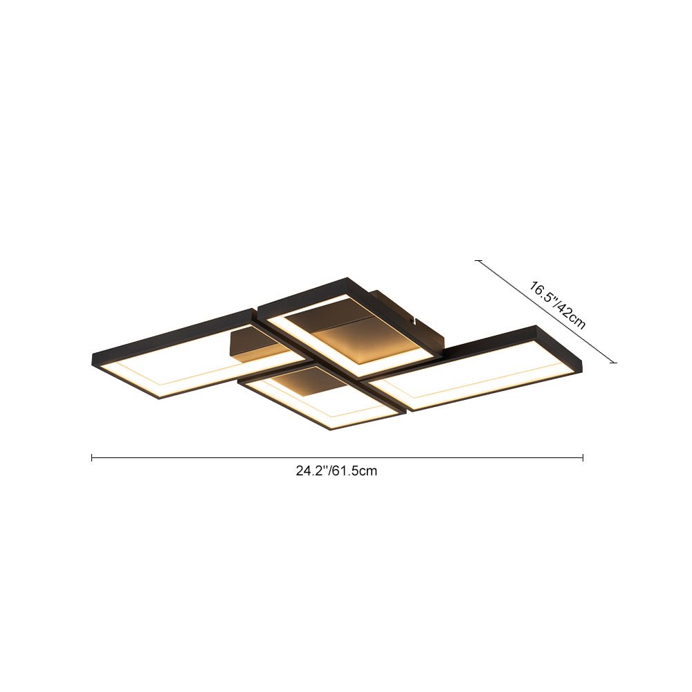 Caelan Minimalist LED Metal Semi Flush Mount Ceiling Light - Lamp Copper