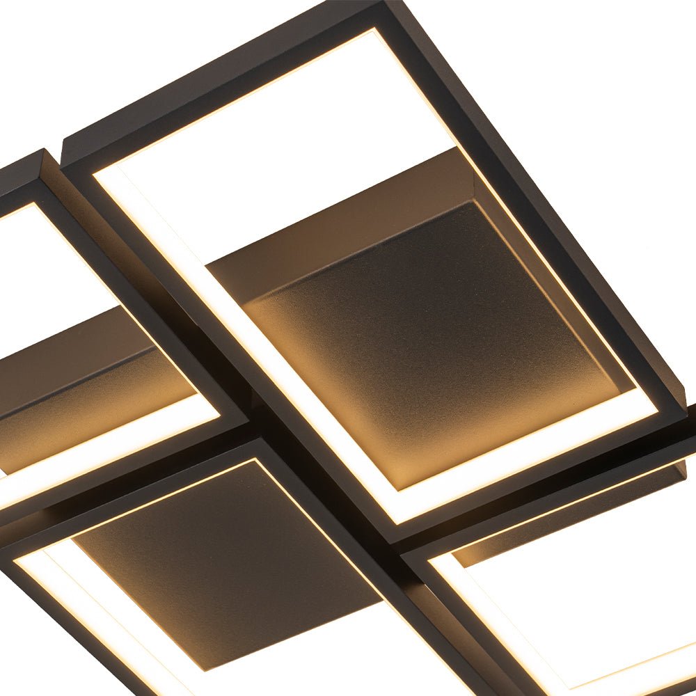 Caelan Minimalist LED Metal Semi Flush Mount Ceiling Light - Lamp Copper