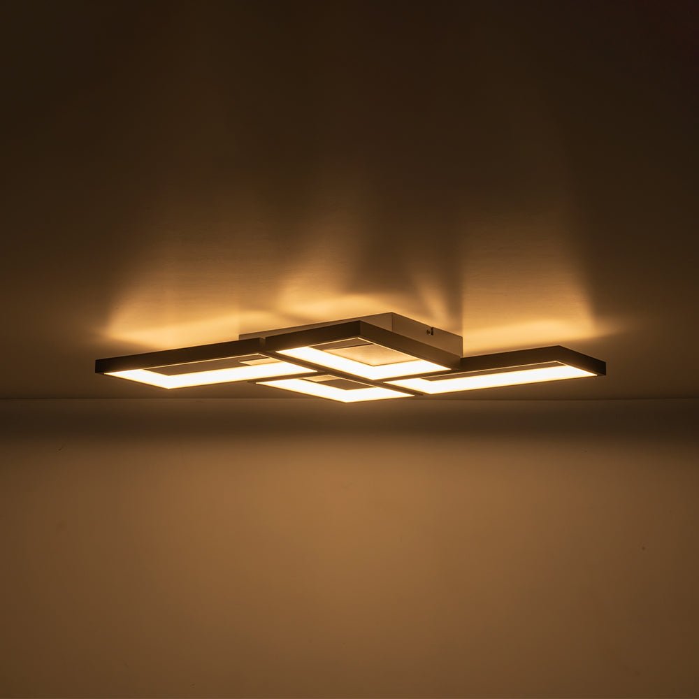 Caelan Minimalist LED Metal Semi Flush Mount Ceiling Light - Lamp Copper