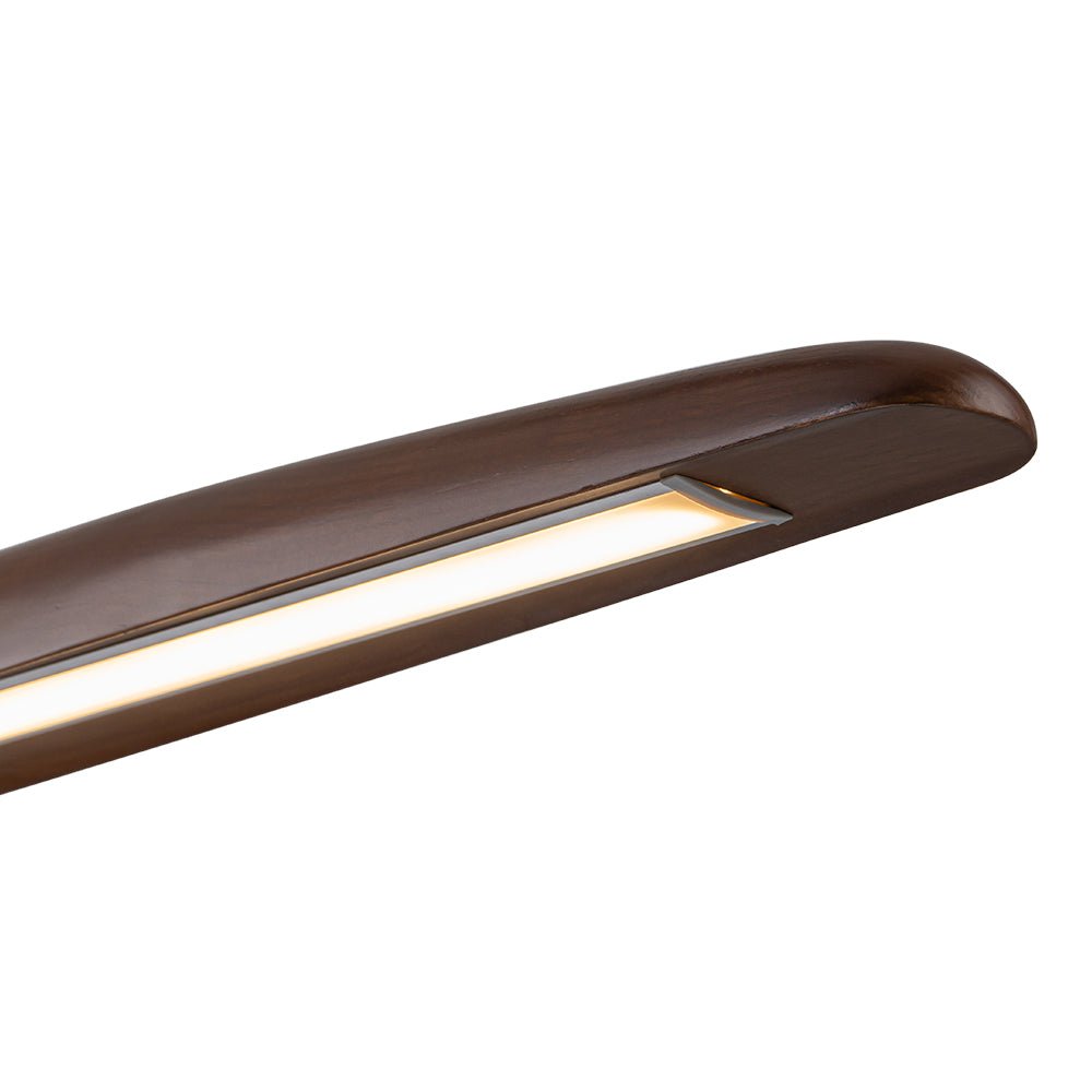 Tindari Minimalist Linear Wood Pendant Light - Lamp Copper