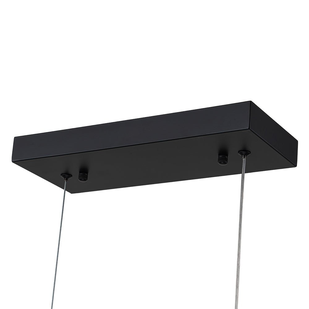 Tindari Minimalist Linear Wood Pendant Light - Lamp Copper