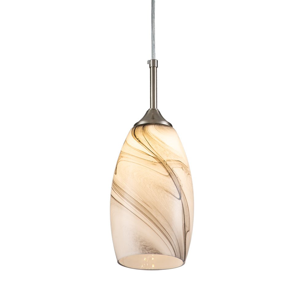 Fljotunix Modern Mica Glass Pendant Light - Lamp Copper