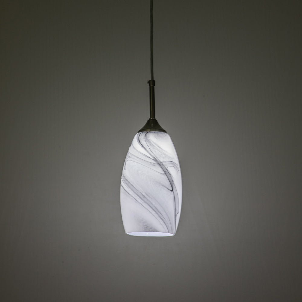 Fljotunix Modern Mica Glass Pendant Light - Lamp Copper