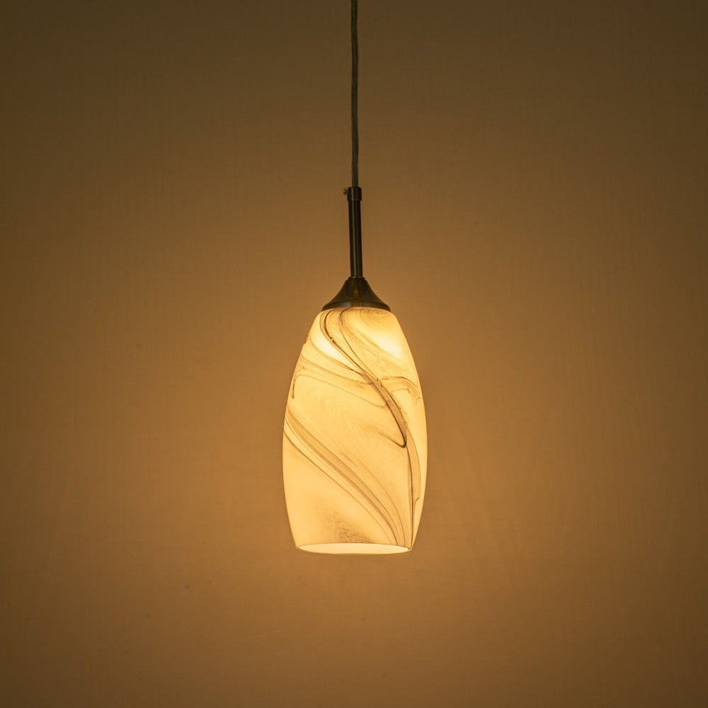Fljotunix Modern Mica Glass Pendant Light - Lamp Copper
