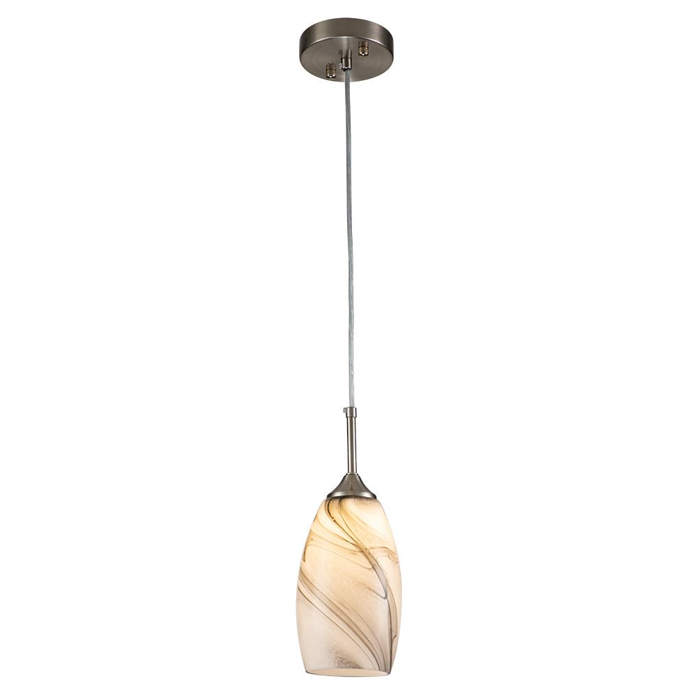 Fljotunix Modern Mica Glass Pendant Light - Lamp Copper