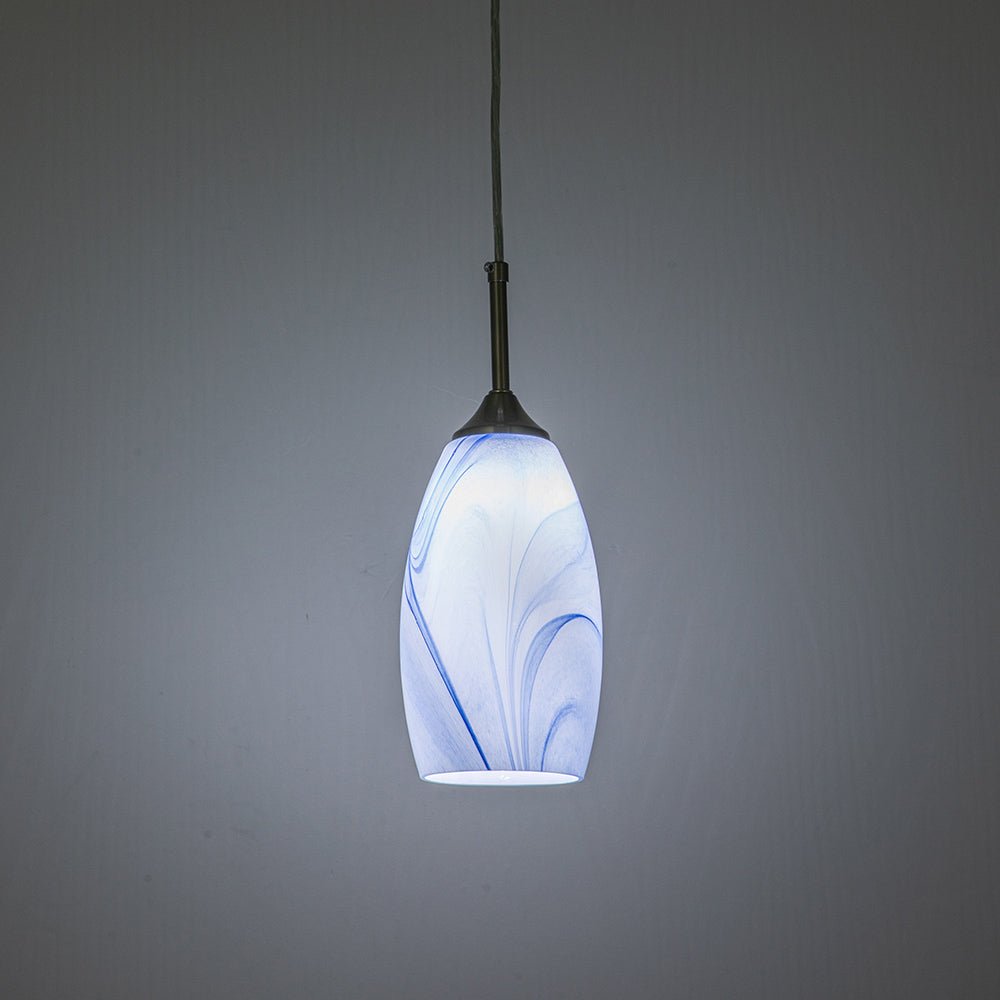 Fljotunix Modern Mica Glass Pendant Light - Lamp Copper