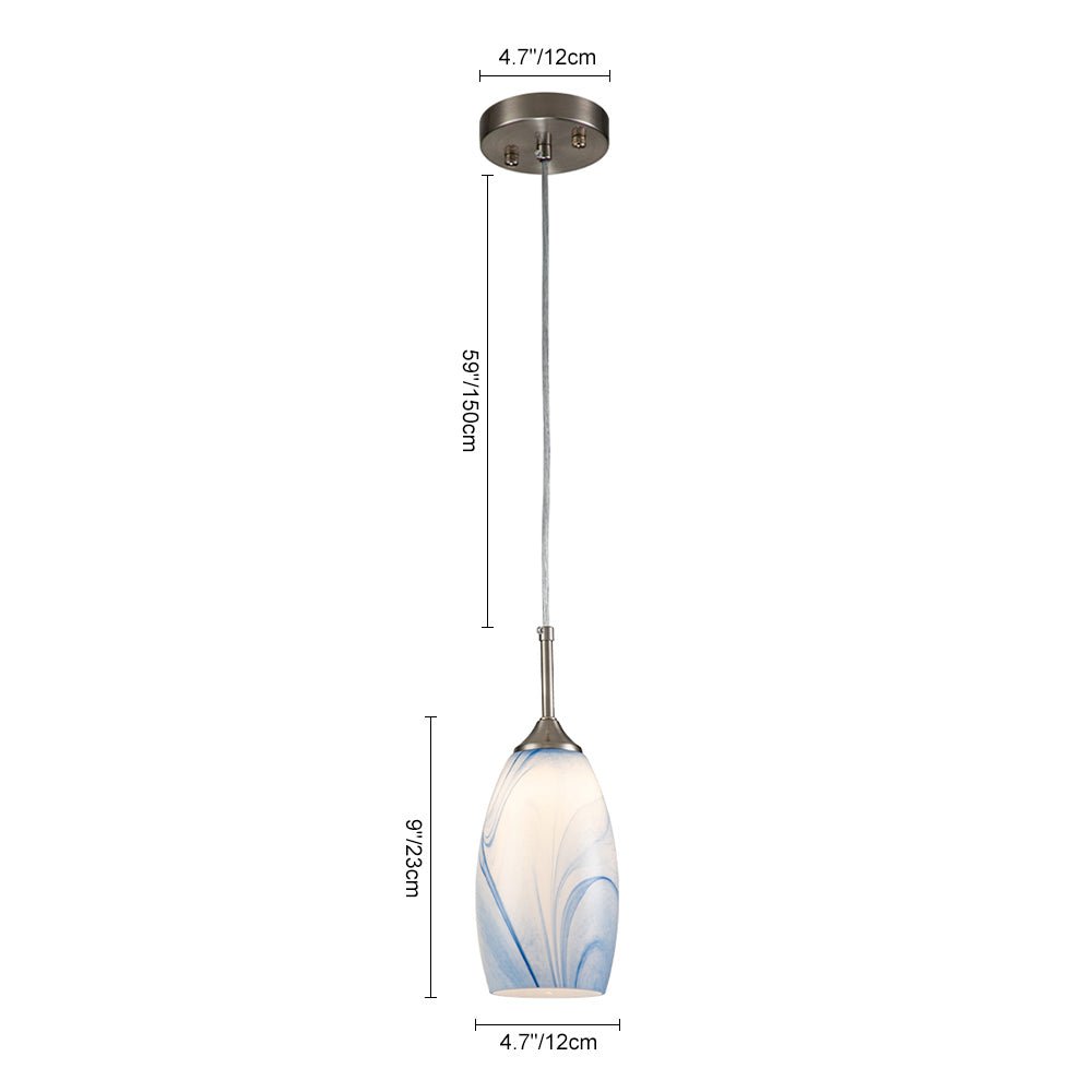 Fljotunix Modern Mica Glass Pendant Light - Lamp Copper