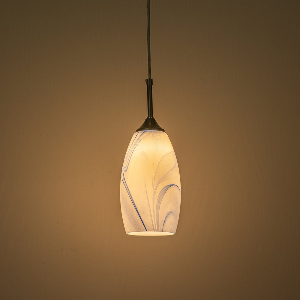 Fljotunix Modern Mica Glass Pendant Light - Lamp Copper