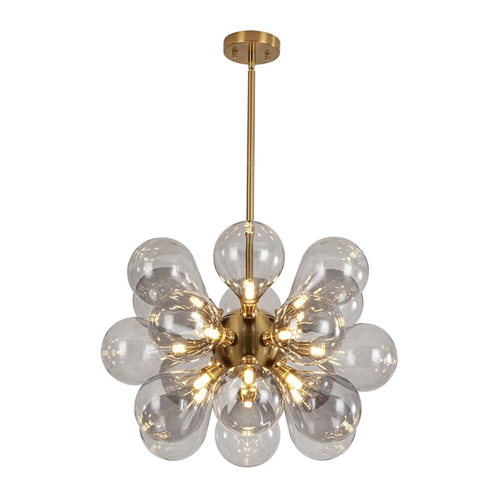 Yrvunix Modern Cluster Gray Glass Chandelier - Lamp Copper