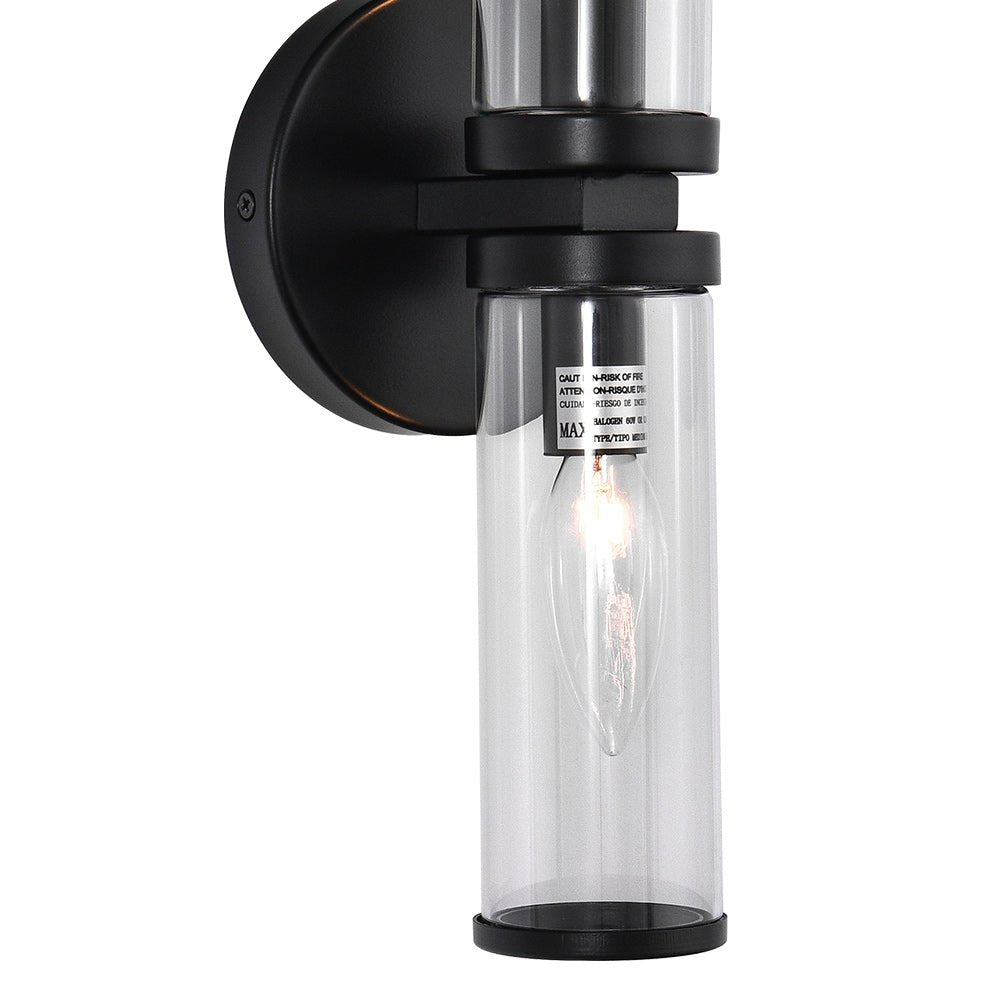 Eonia Modern Double Glass Cylinder Wall Light - Lamp Copper