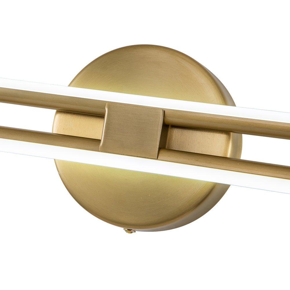 Vesira Modern Linear Metal LED Wall Sconce Vanity Light - Lamp Copper