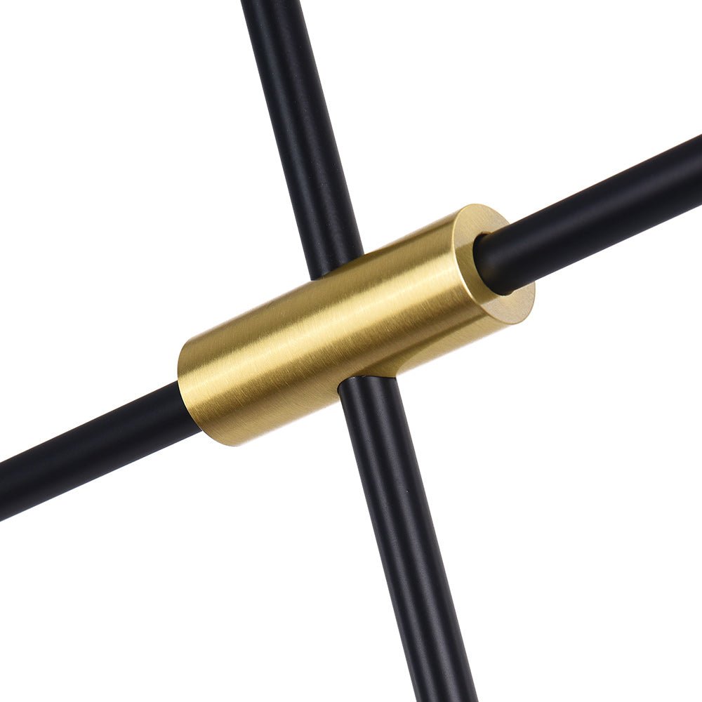 Modern Linear Metal Chandelier - Lamp Copper