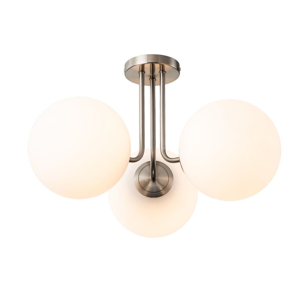 Ombra Modern Opal Glass Ceiling Light - Lamp Copper