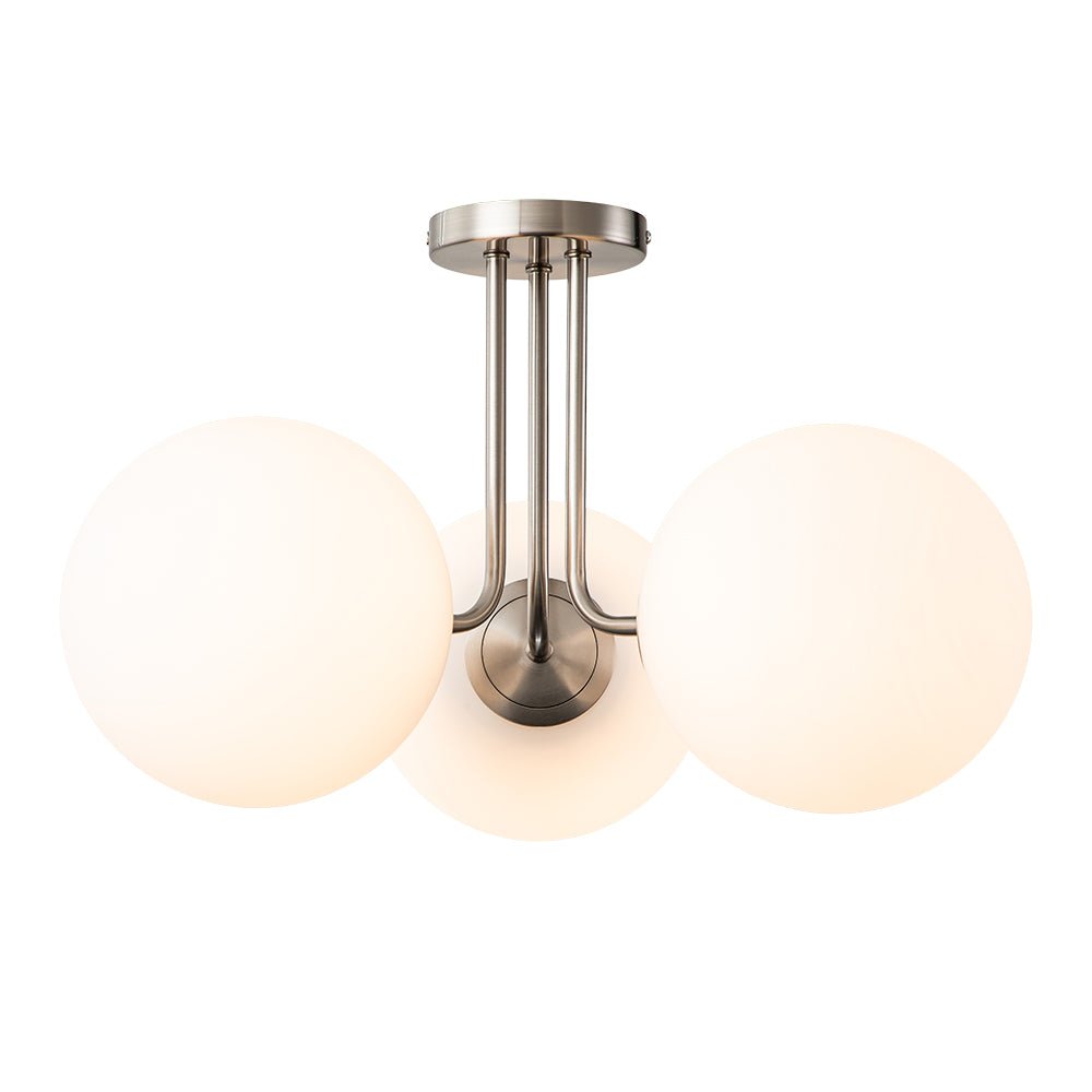 Ombra Modern Opal Glass Ceiling Light - Lamp Copper
