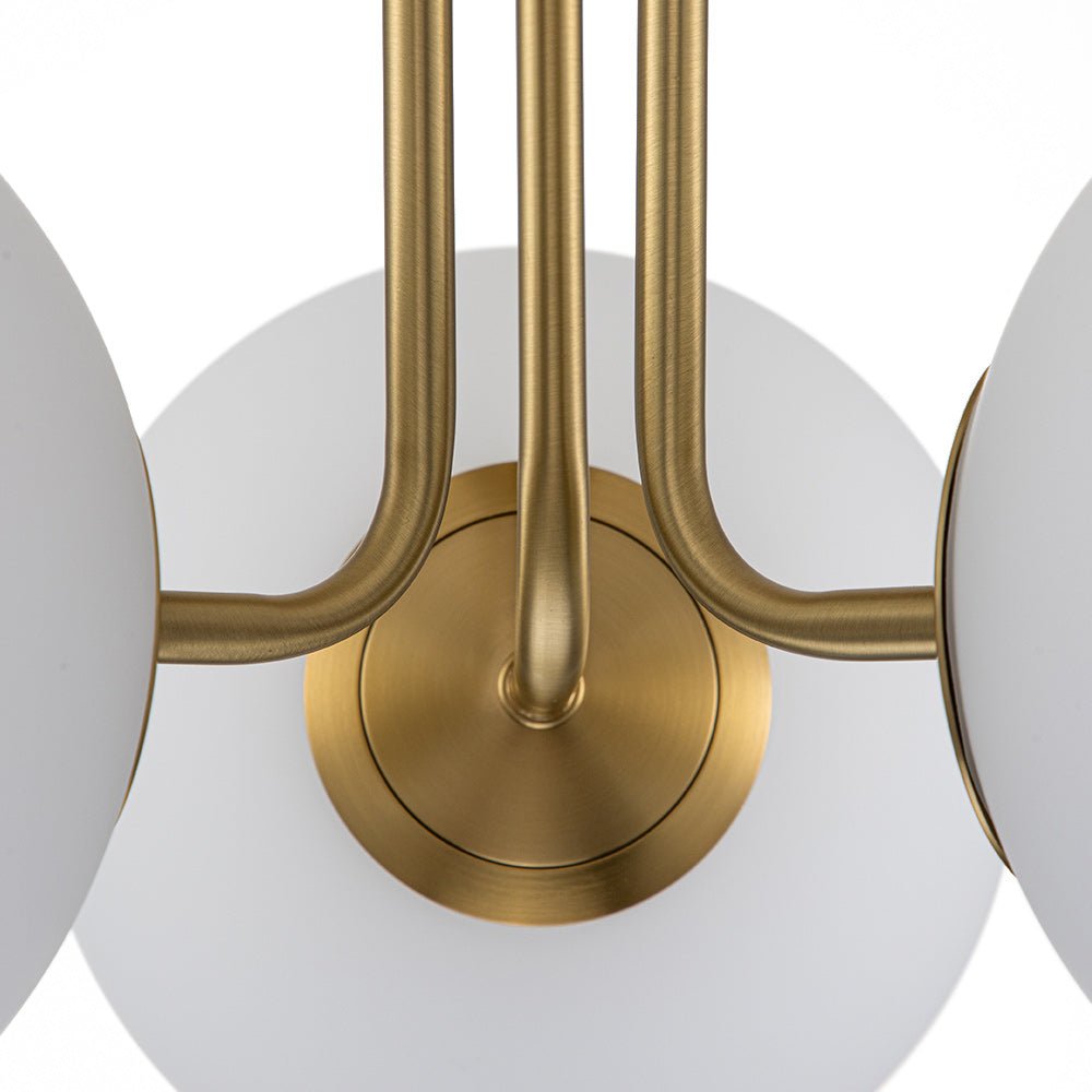 Ombra Modern Opal Glass Ceiling Light - Lamp Copper