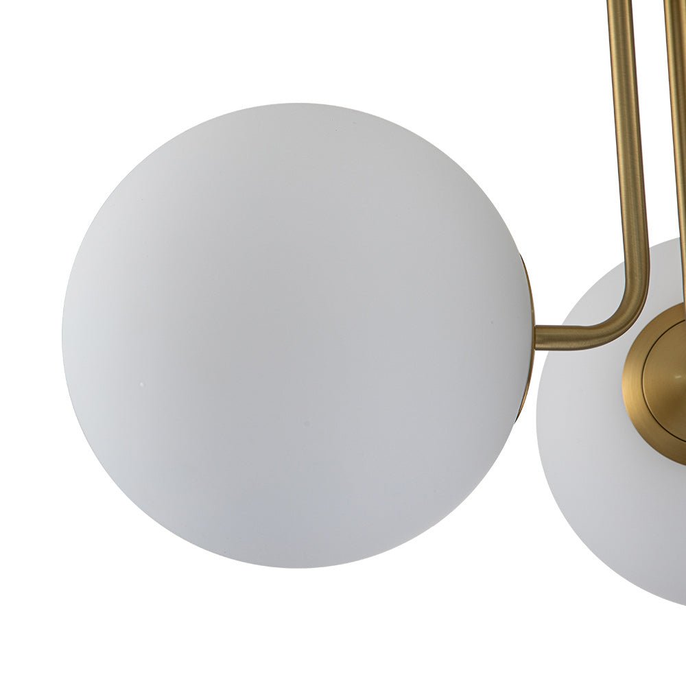 Ombra Modern Opal Glass Ceiling Light - Lamp Copper