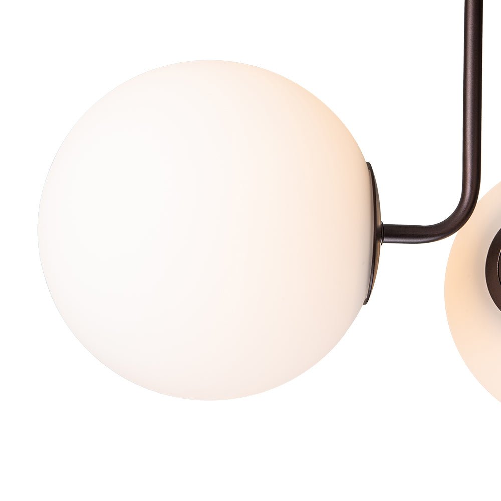 Ombra Modern Opal Glass Ceiling Light - Lamp Copper
