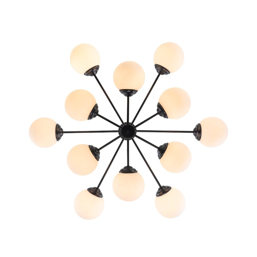 Fyrsta Modern Sputnik Opal Glass Chandelier - Lamp Copper