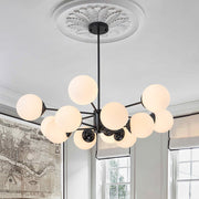 Fyrsta Modern Sputnik Opal Glass Chandelier - Lamp Copper