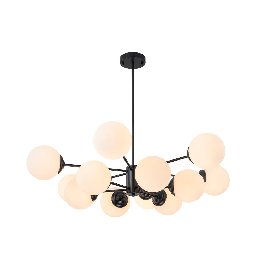 Fyrsta Modern Sputnik Opal Glass Chandelier - Lamp Copper