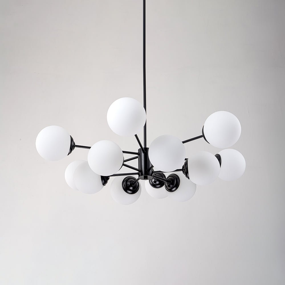 Fyrsta Modern Sputnik Opal Glass Chandelier - Lamp Copper