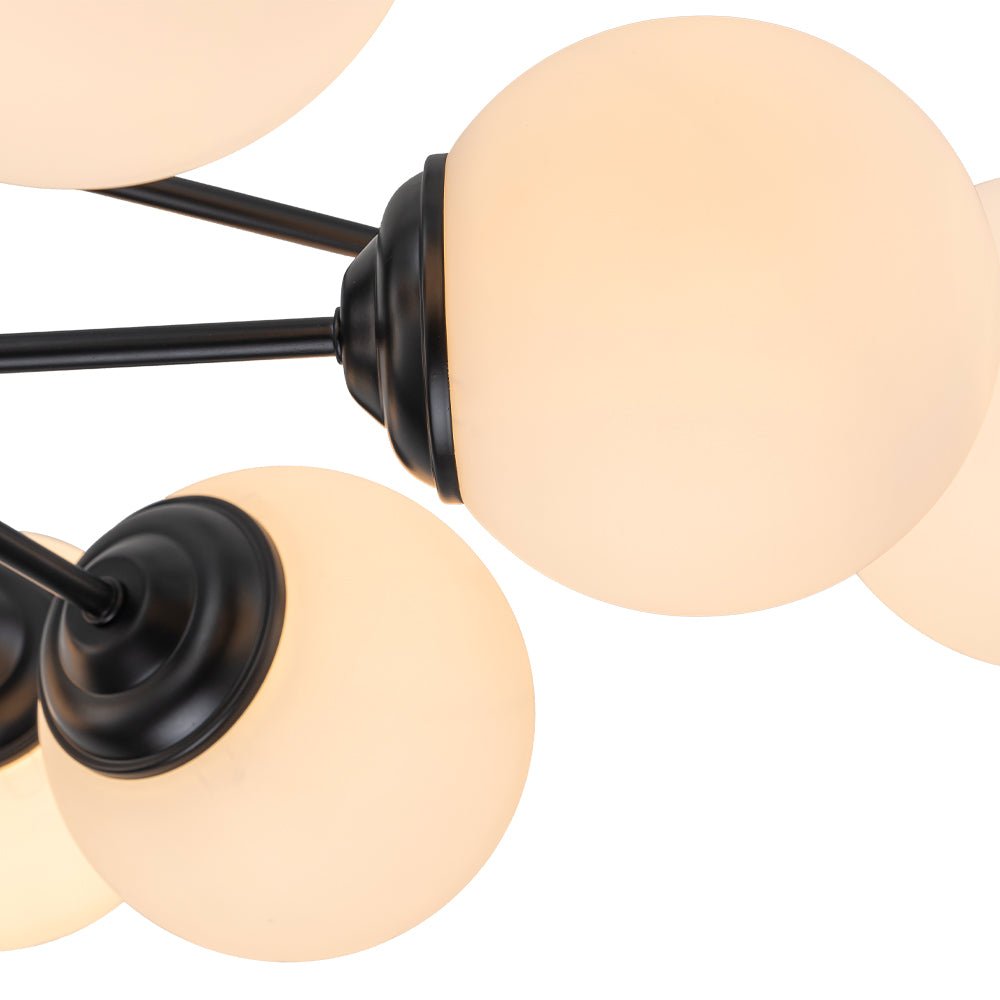 Fyrsta Modern Sputnik Opal Glass Chandelier - Lamp Copper