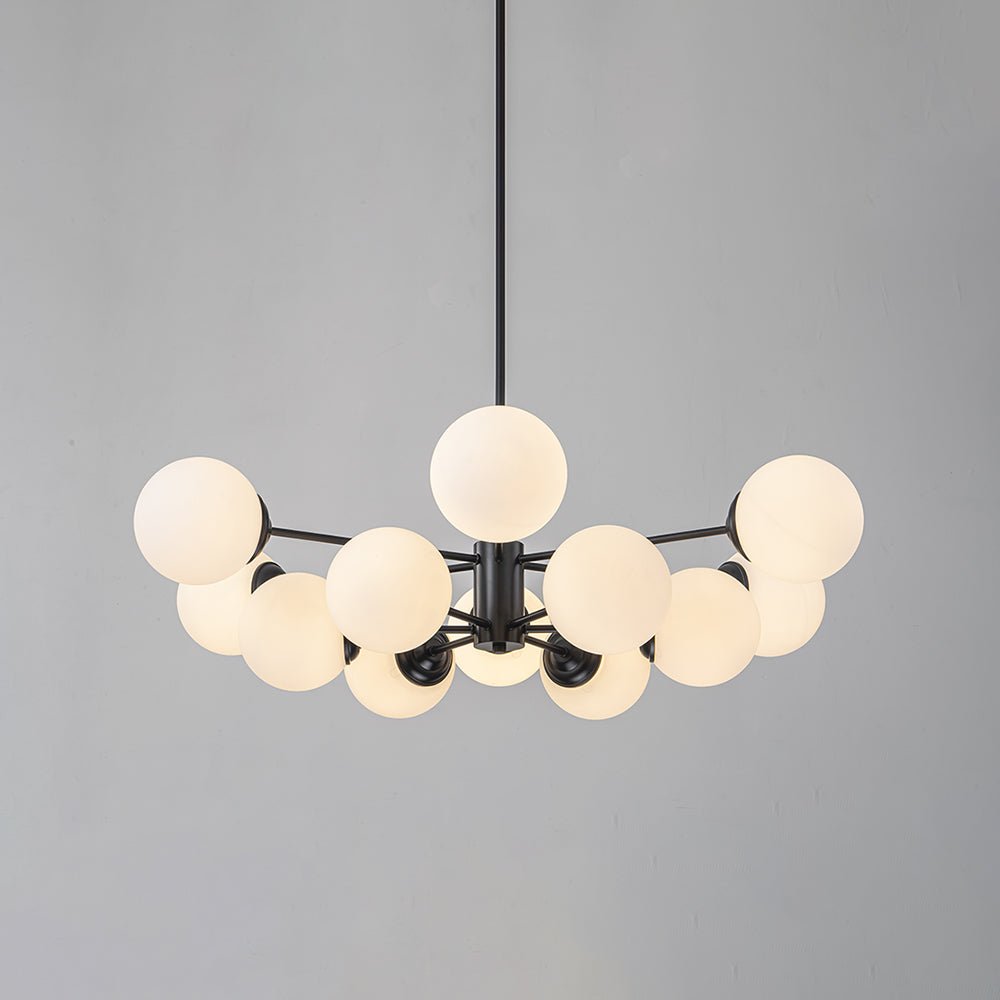Fyrsta Modern Sputnik Opal Glass Chandelier - Lamp Copper