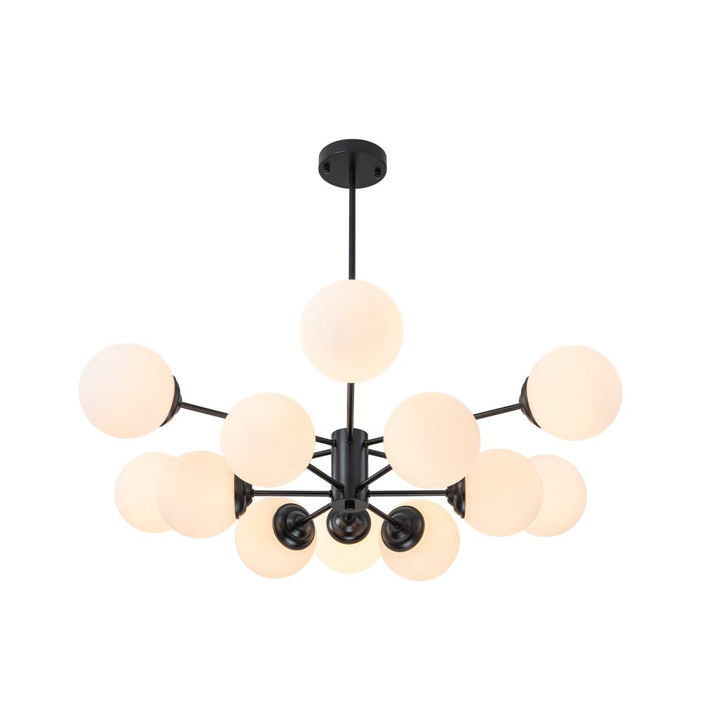 Fyrsta Modern Sputnik Opal Glass Chandelier - Lamp Copper