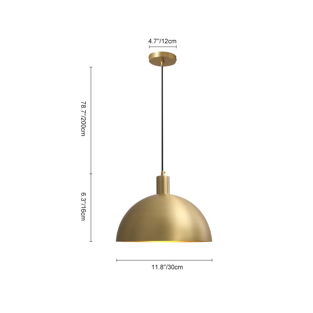Nordan Modern Metal Pendant Light - Lamp Copper
