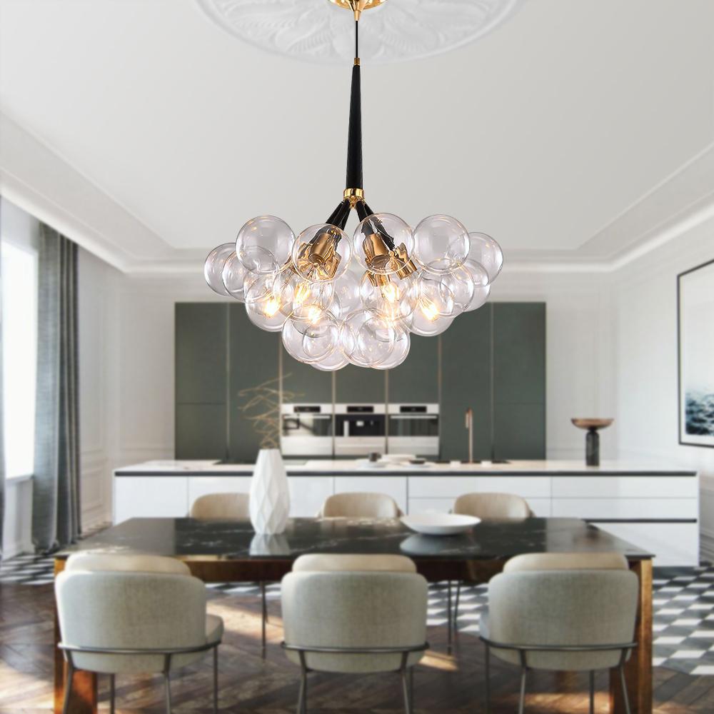 Luniva Modern Glass Chandelier - Lamp Copper