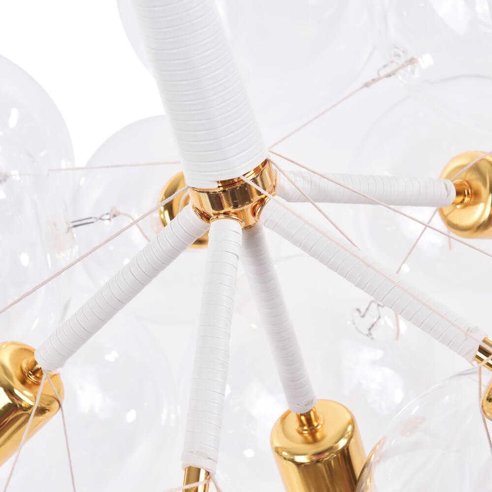 Evoke Modern Bubble Glass Chandelier / Semi Flush - Lamp Copper