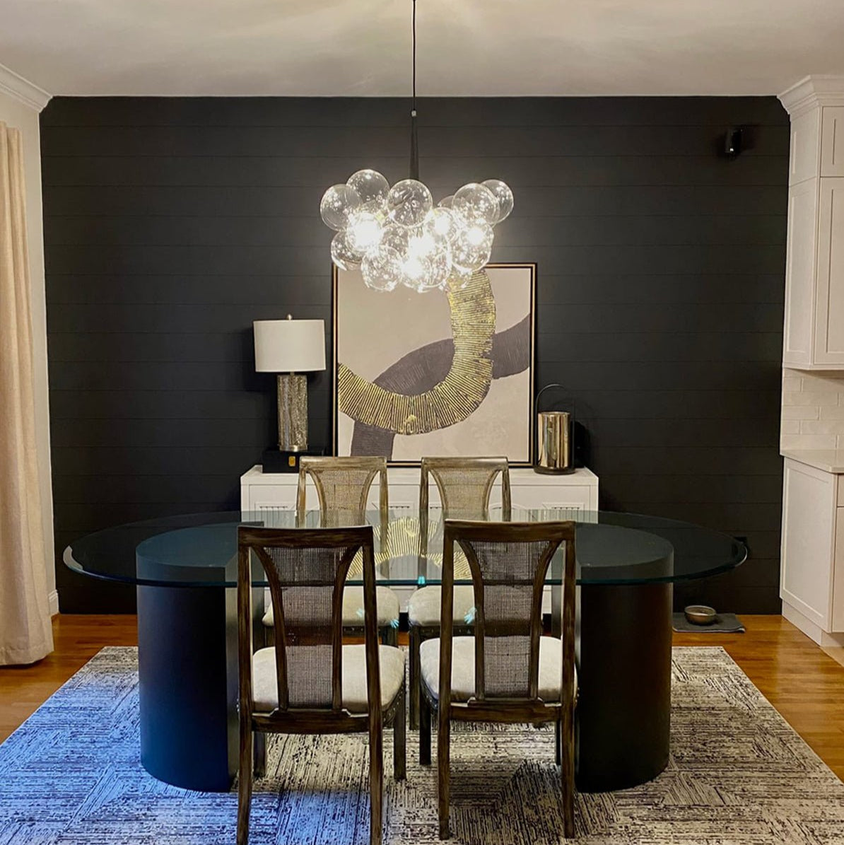 Vesara Modern Glass Chandelier - Lamp Copper