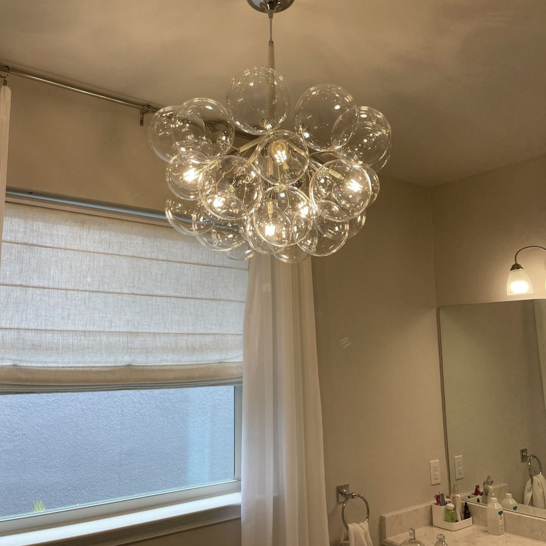 Vesara Modern Glass Chandelier - Lamp Copper
