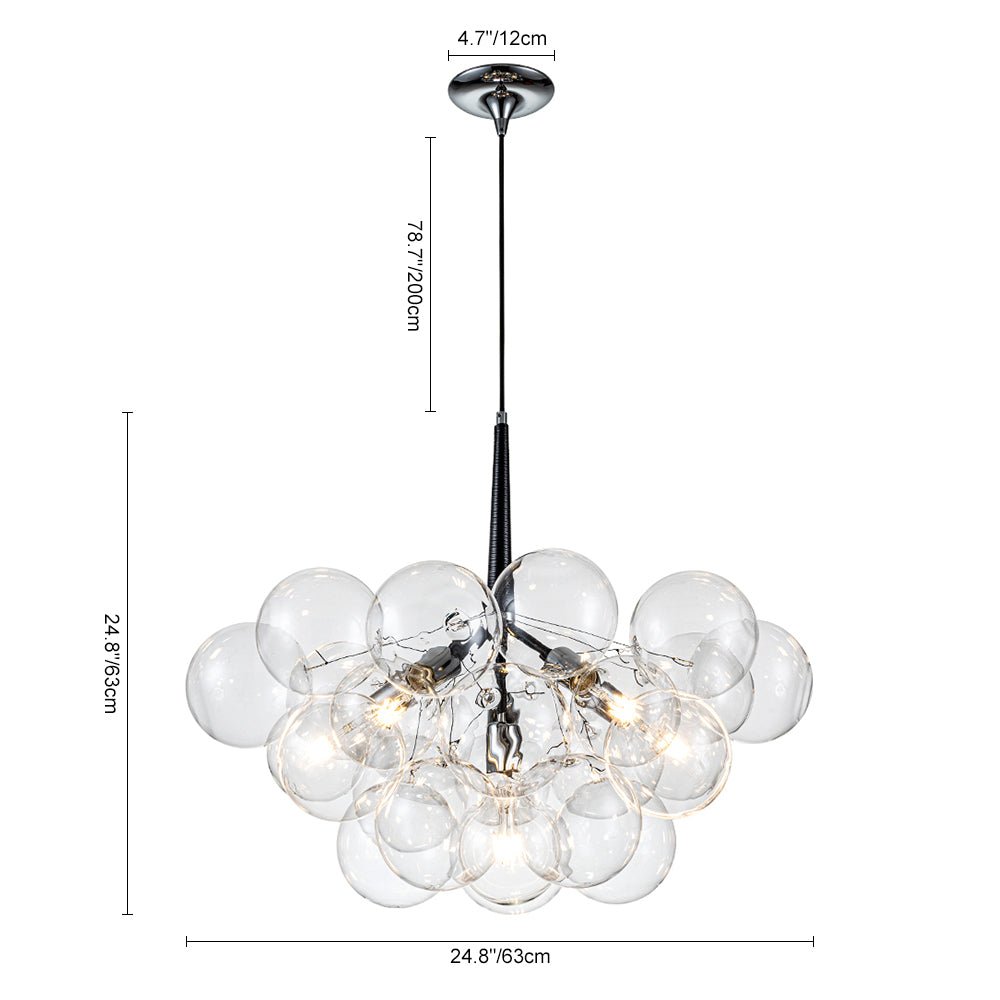 Vesara Modern Glass Chandelier - Lamp Copper