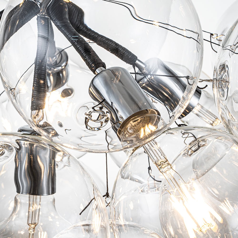 Vesara Modern Glass Chandelier - Lamp Copper
