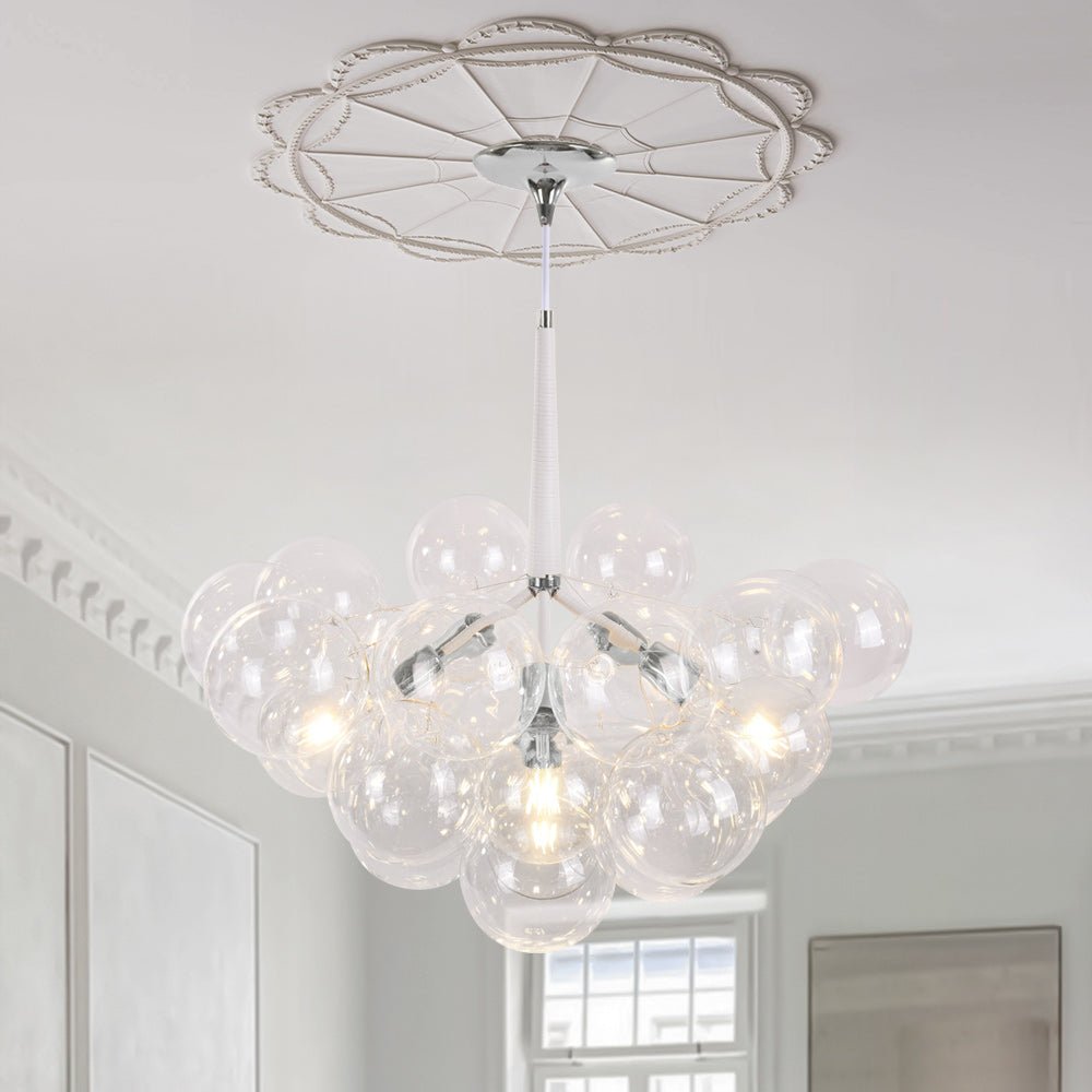 Vesara Modern Glass Chandelier - Lamp Copper
