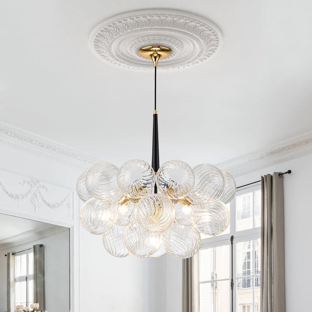 Valion Modern Globe Bubble Glass Chandelier - Lamp Copper